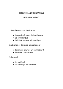Initiation &agrave; l'informatique pour d&eacute;butants