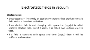 Electrostatic Fields in Vacuum - Physics Textbook