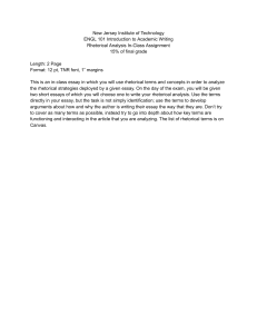 NJIT ENGL 101 Rhetorical Analysis Assignment