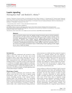 Leptin Signaling: A Review of Pathways and Functions