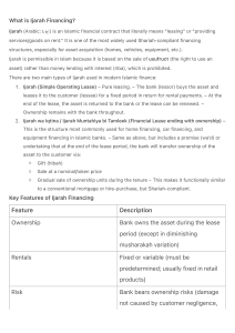Ijarah Financing: An Islamic Leasing Guide