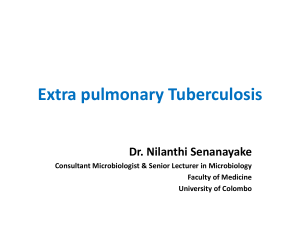 Extra pulmonary Tuberculosis: Diagnosis, Treatment, and Clinical Manifestations