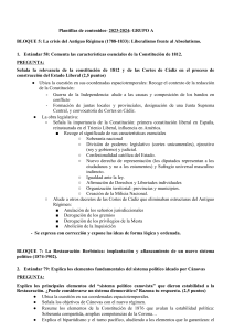 Plantillas de contenidos Historia Espa&ntilde;a 2023-2024