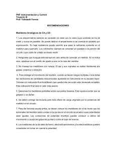 Recomendaciones para Medidores Anal&oacute;gicos de CA y CD