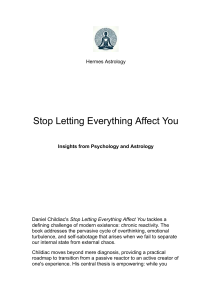 Astrology & Self-Help: Review of 'Stop Letting Everything Affect You'