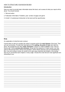 How to Structure a Book Review: Student Guide
