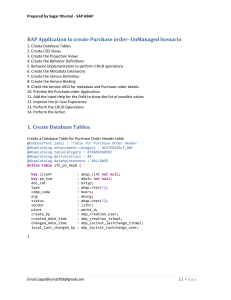 SAP ABAP RAP Purchase Order Application Guide