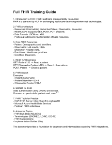 Full FHIR Training Guide