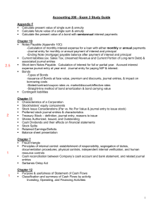 Accounting 200 Exam 3 Study Guide
