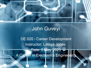 A Career in Electronics Engineering