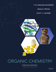 Organic Chemistry 12th Edition Textbook by Solomons Fryhle Snyder