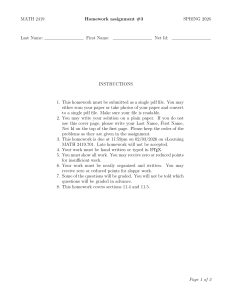 MATH 2419 Homework Assignment #3