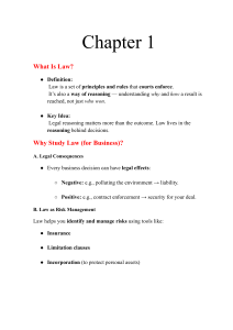 Chapter 1: What Is Law? - Business Law Textbook