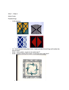 Artist 1 Week 3: Adrian Cooke's Art Project Notes