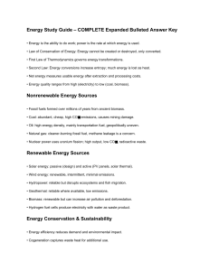 Energy Study Guide Answer Key