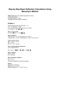 Step-by-Step Beam Deflection Calculations Using Macaulay&rsquo;s Method
