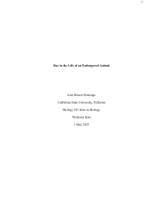 Day in the Life of an Endangered Animal: A Wolf's Perspective