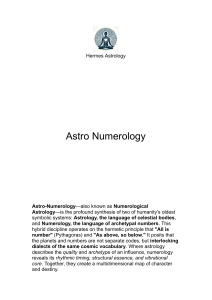 Astro-Numerology: The Synthesis of Astrology and Numerology