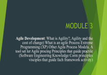 Module 3: Agile Development Methodologies