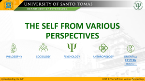 The Self from Various Perspectives: A Multidisciplinary Textbook