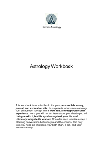 Astrology Workbook: Personal Chart Analysis Guide