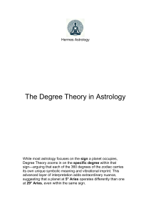 Degree Theory in Astrology: Advanced Interpretation Guide