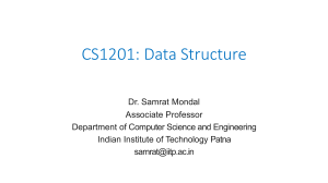CS1201 Data Structure Course Notes IIT Patna