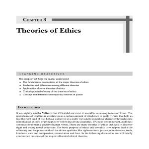 Theories of Ethics Chapter 3