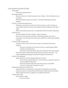 Family Therapy Case Conceptualization Outline