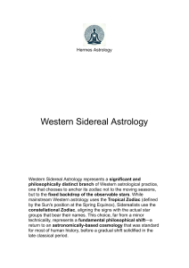 Western Sidereal Astrology: A Guide to the Fixed Zodiac