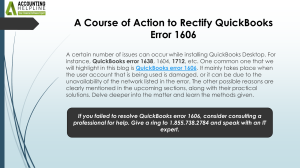 QuickBooks Error 1606 Fix: Solutions & Causes