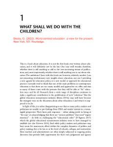 World-centred Education: A View for the Present