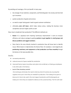 Production Methods: Lean Manufacturing & Types of Production