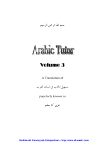 Arabic Tutor Volume 3: Advanced Arabic Language Learning