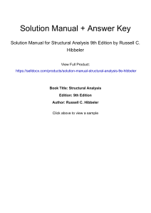 Rozwiązania do Analizy Konstrukcji 9e Hibbeler