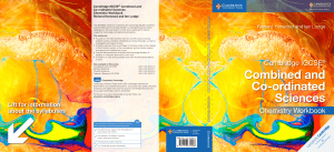 Cambridge IGCSE Chemistry Workbook for Combined & Co-ordinated Sciences