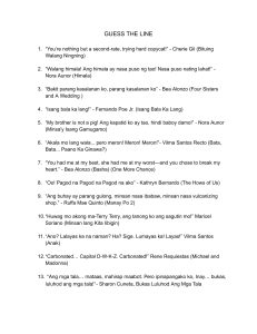 Filipino Movie Quotes Guess the Line Quiz