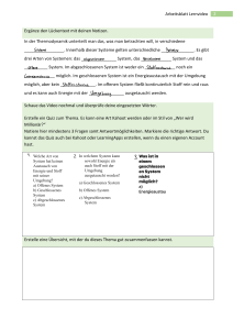 Thermodynamik Arbeitsblatt: Systeme Erg&auml;nzen und Quiz