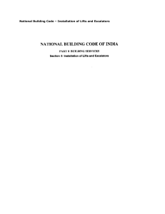 National Building Code India: Lifts & Escalators Installation