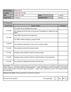 Medical Drill Scenario Report for Project Site Safety Training
