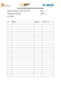 Teaching and Learning Materials Distribution Form