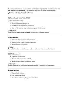 Computer Hardware Troubleshooting Guide