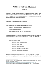 AI-PO2 in the Eyes of Lycurgus: A Philosophical Exploration