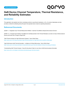 GaN Device Thermal Resistance & Reliability Estimates | Qorvo Application Note