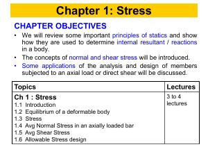 Chapter 1: Stress - Mechanics of Materials