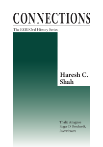 Haresh C. Shah Oral History: Earthquake Engineering Pioneer