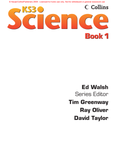 KS3 Science Book 1: Middle School Science Textbook
