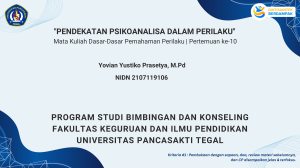 Enfoque Psicoanal&iacute;tico en el Comportamiento - Conferencia 10