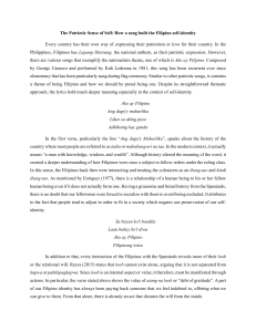 The Patriotic Sense of Self: Filipino Identity via Ako ay Pilipino