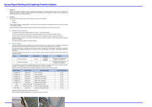 Survey Report: Earthing & Lightning Protection System